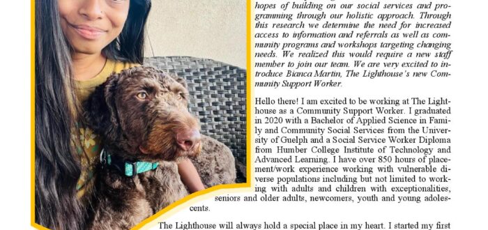 Magazine cover featuring a woman holding a dog with inspiring stories inside.